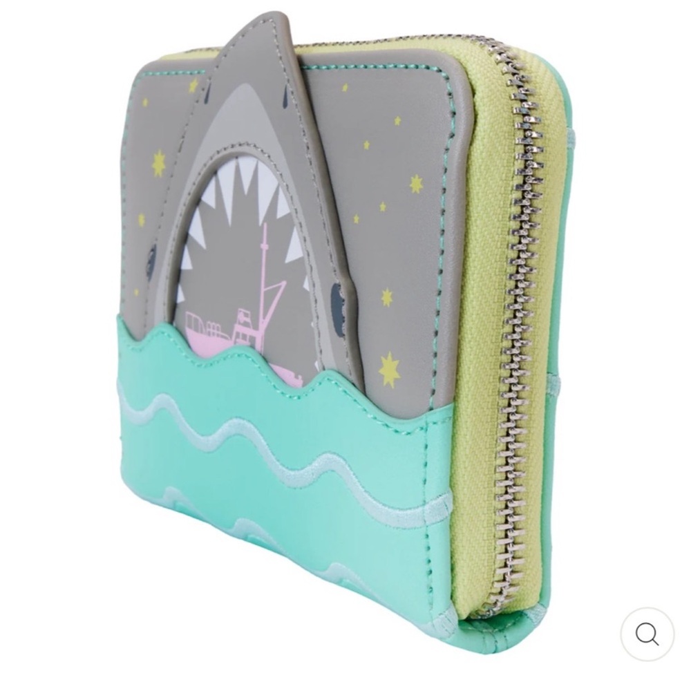 LOUNGEFLY UNIVERSAL JAWS GLOW IN THE DARK CROSSBODY & WALLET SET - Picture 3 of 9